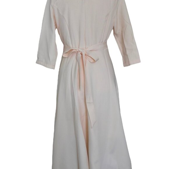 Light yellow floral midi dress - Picture 4 of 7